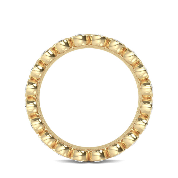 1 3/5 Ctw Four Row Round Lab Grown Diamond Stackable Band