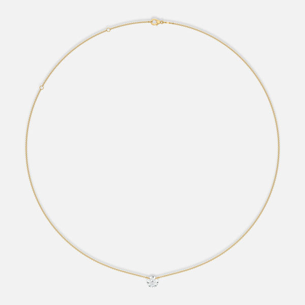 SOL - Pierced Solitaire Round Necklace JAUR