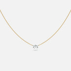 SOL - Pierced Solitaire Round Necklace
