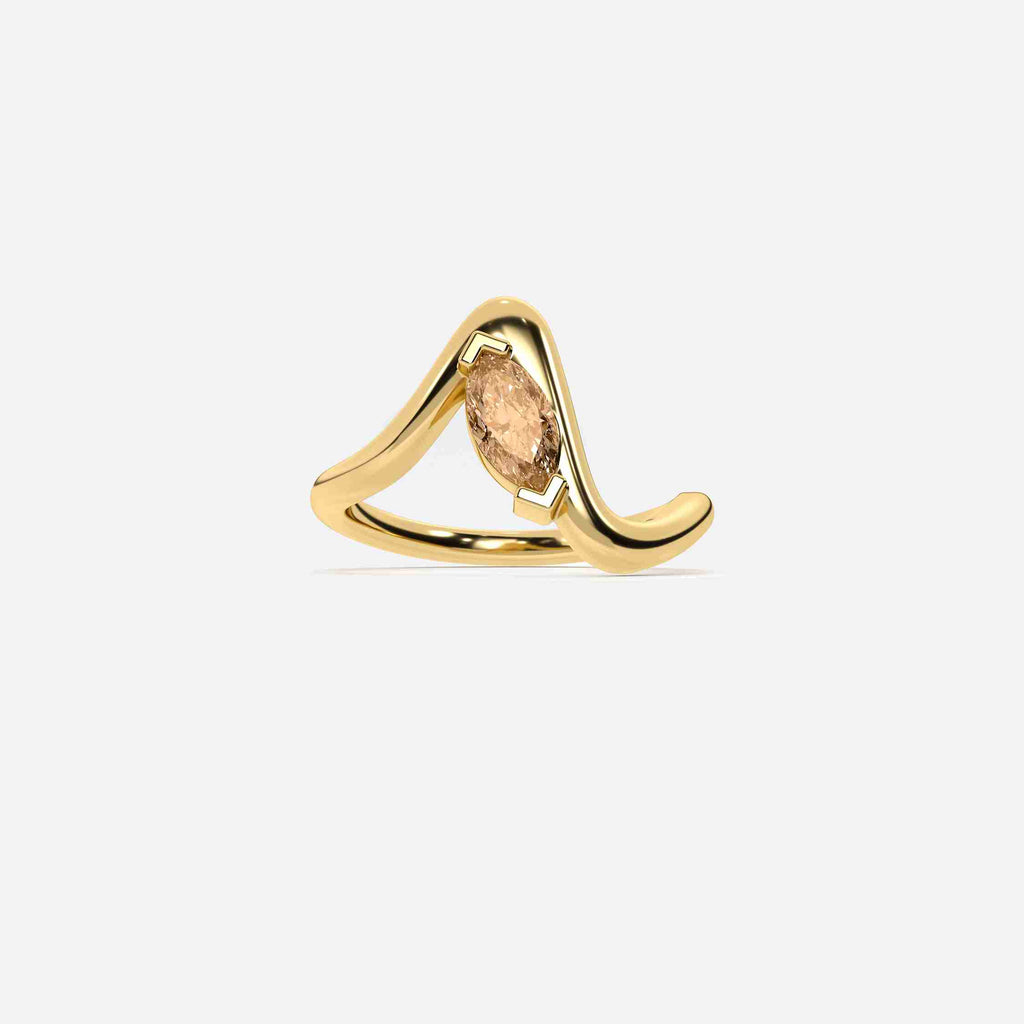 SORA Brown Lab Diamond Pinky Ring