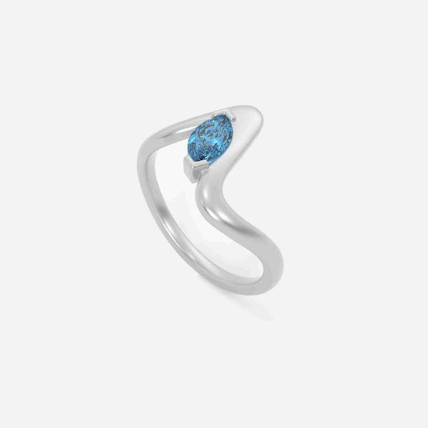 SORA Light Blue Lab Diamond Pinky Ring