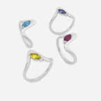 SORA Light Blue Lab Diamond Pinky Ring JAUR