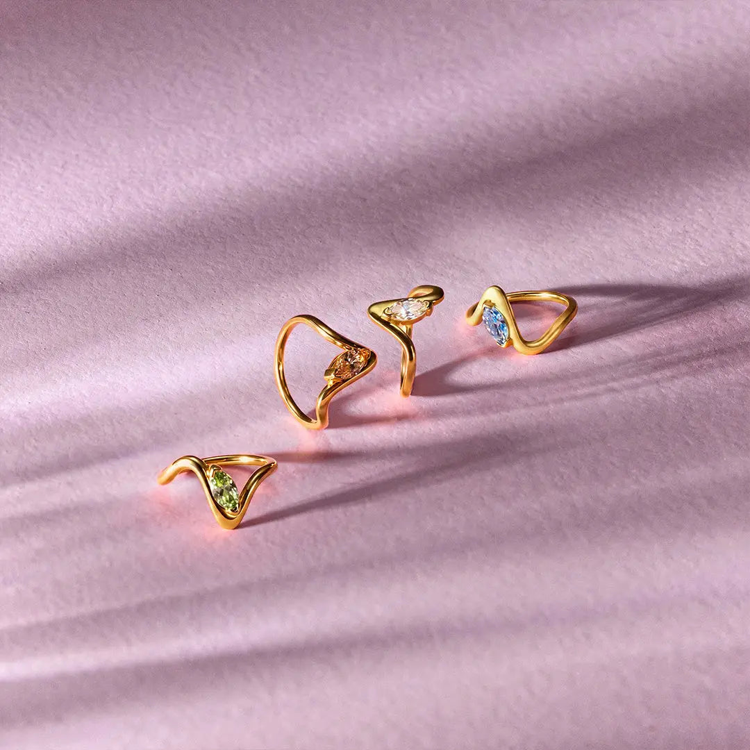 SORA Light Green Lab Diamond Pinky Ring JAUR