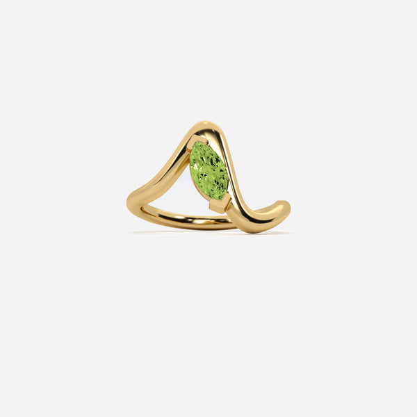 SORA Light Green Diamond Pinky Ring JAUR