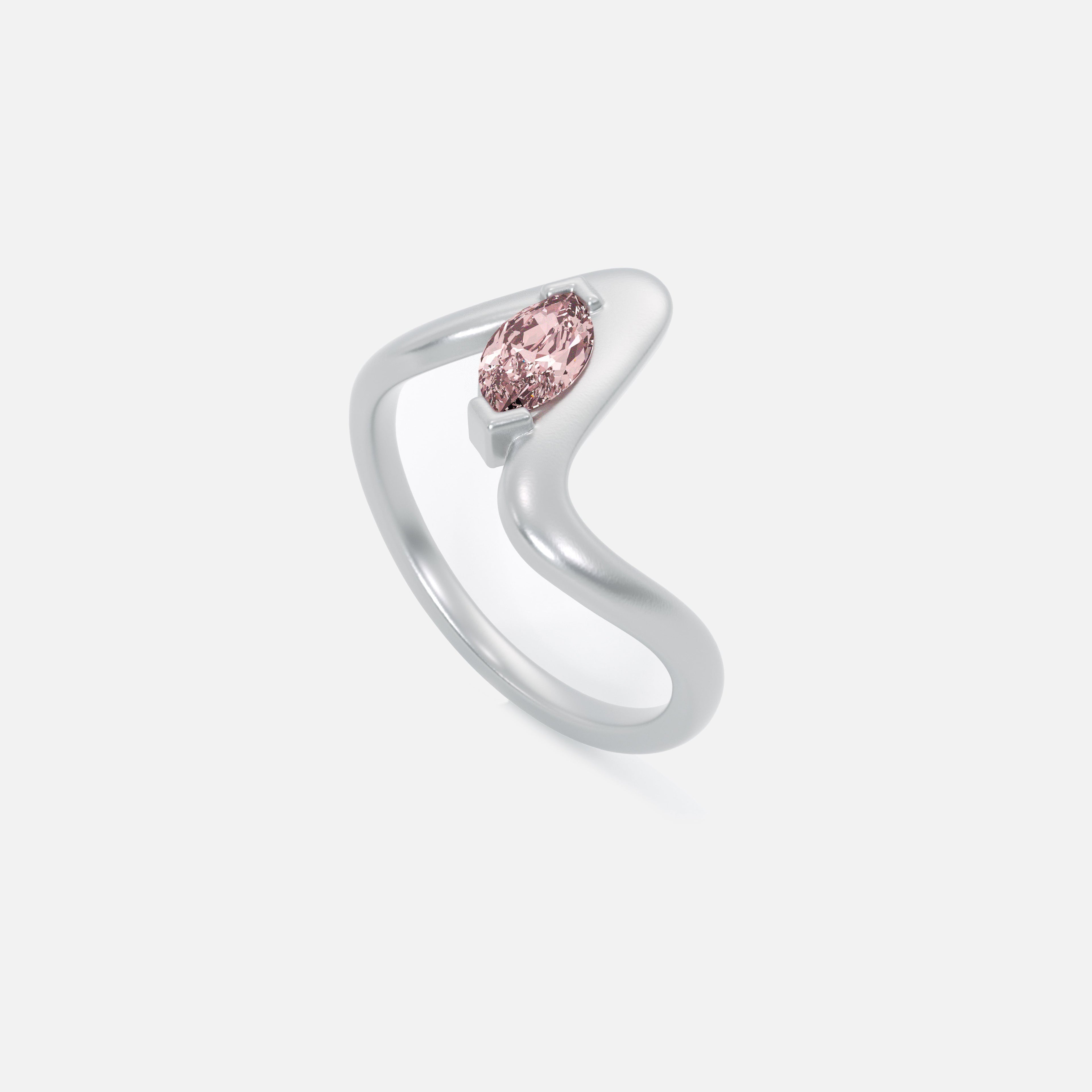 SORA Pink Diamond Pinky Ring JAUR