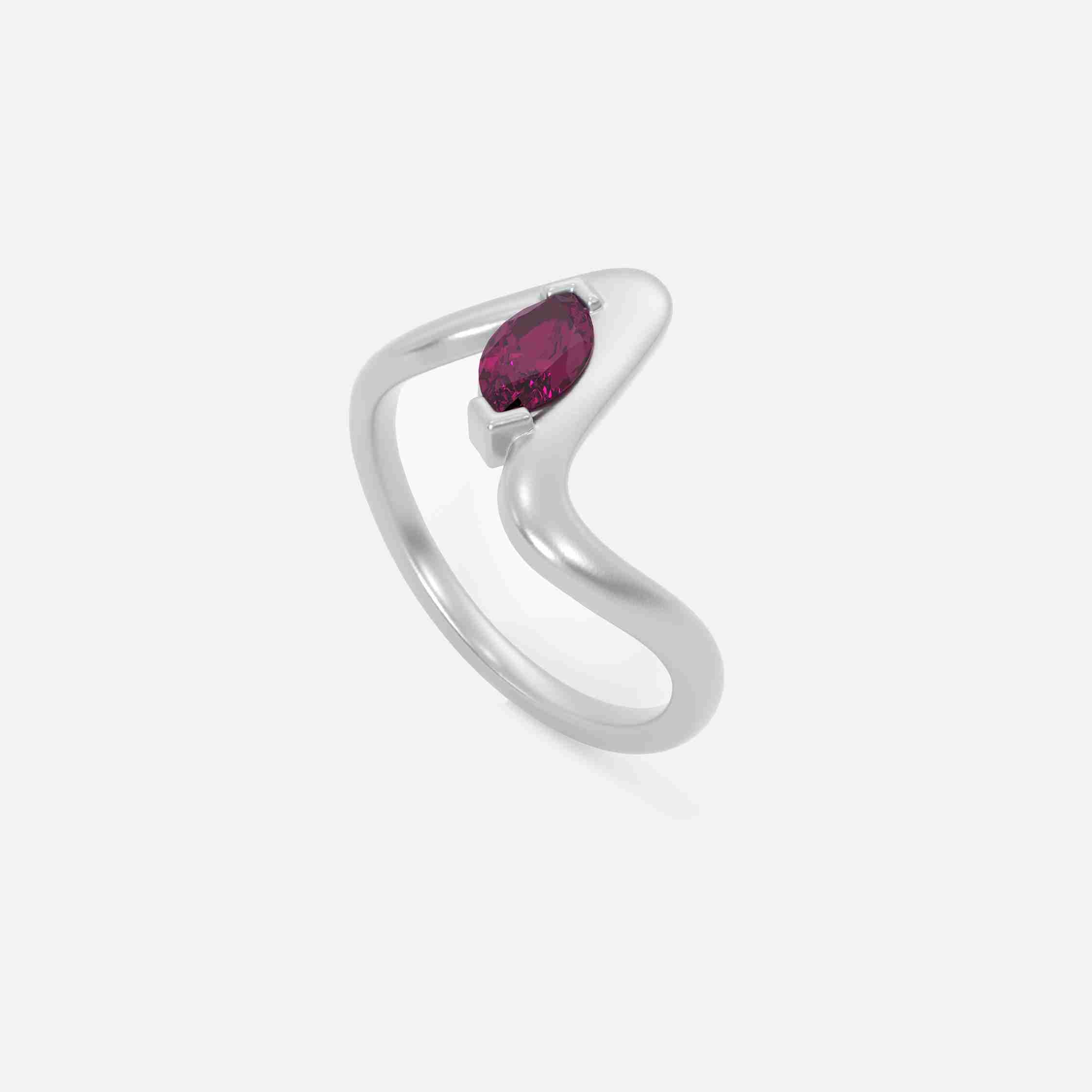 SORA Pink Sapphire Pinky Ring