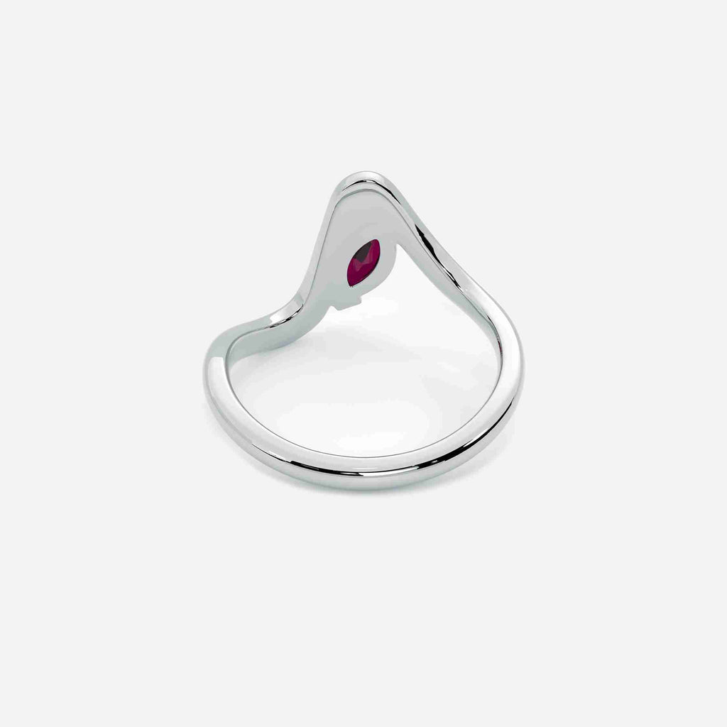 SORA Red Garnet Pinky Ring