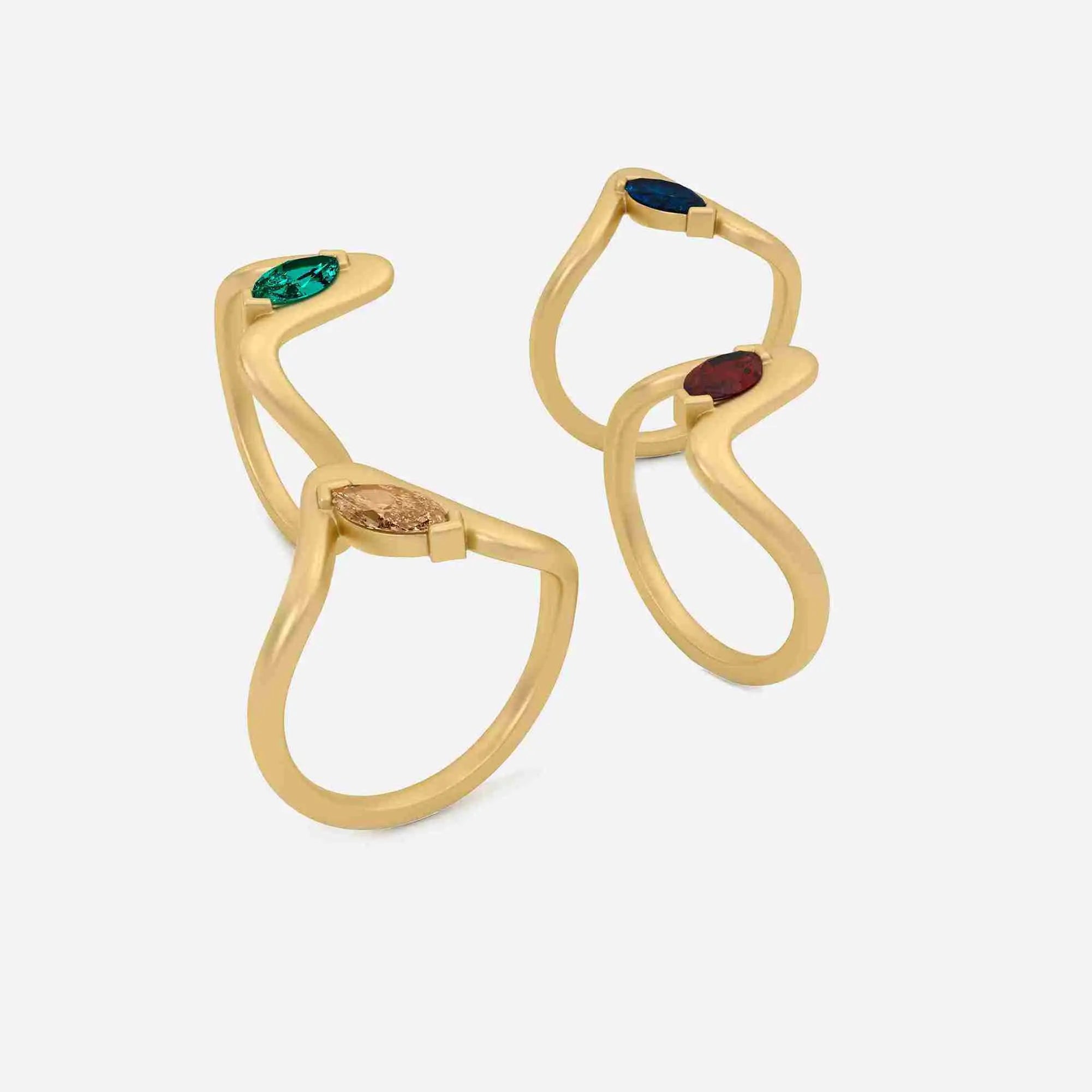 SORA Red Garnet Pinky Ring JAUR