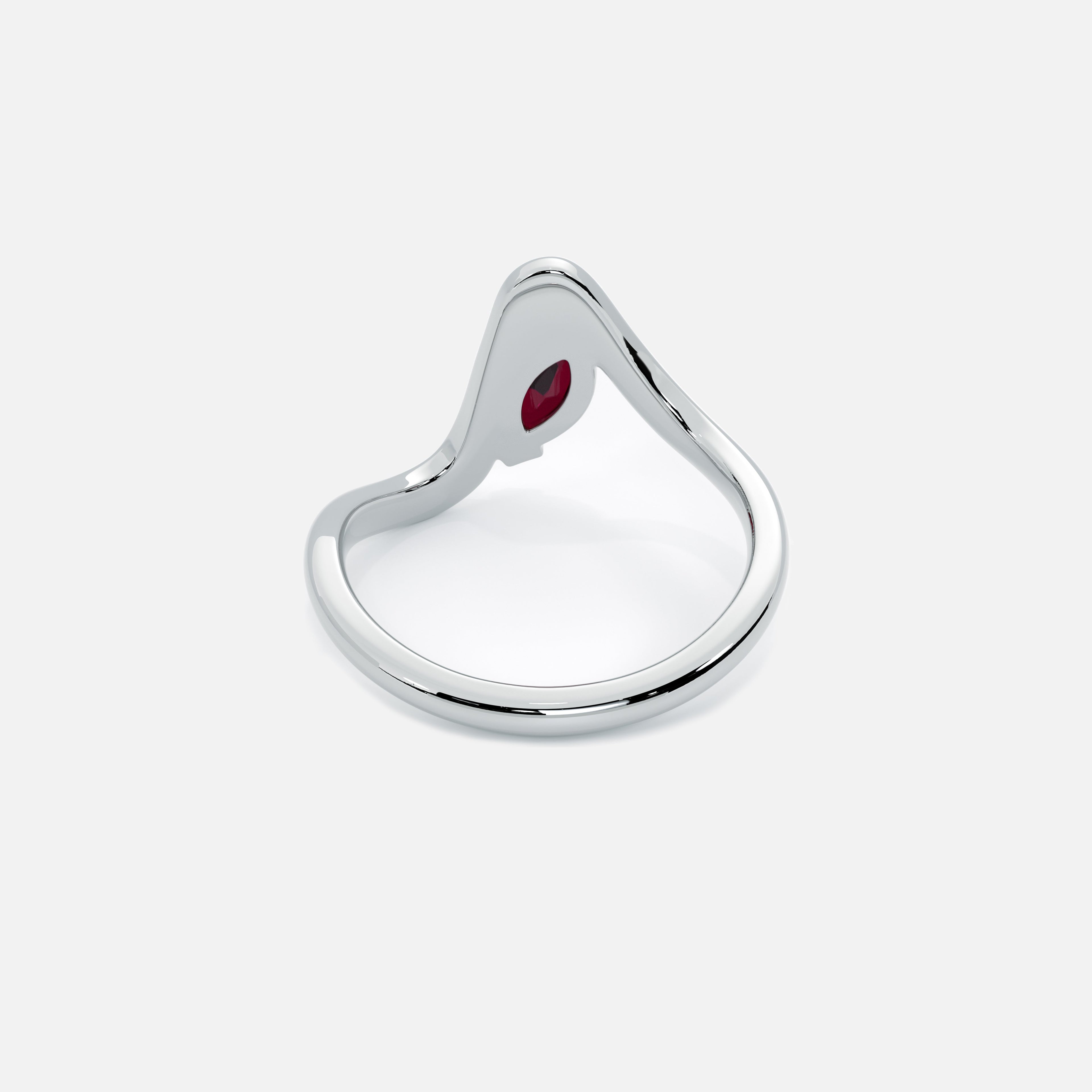 SORA Red Garnet Pinky Ring JAUR