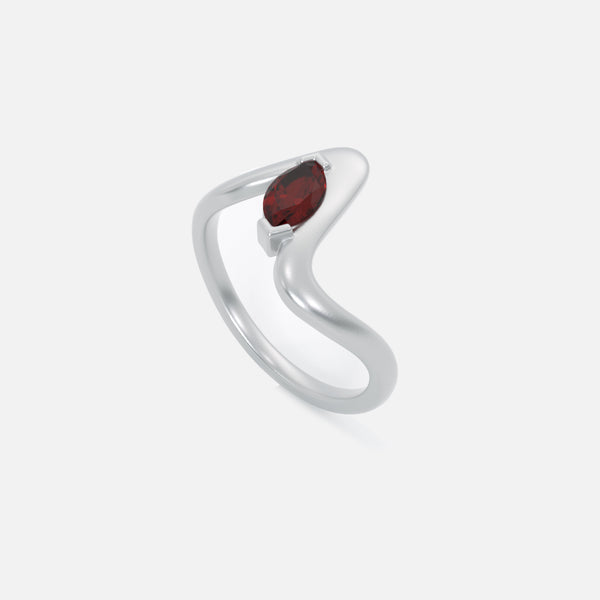 SORA Red Garnet Pinky Ring JAUR