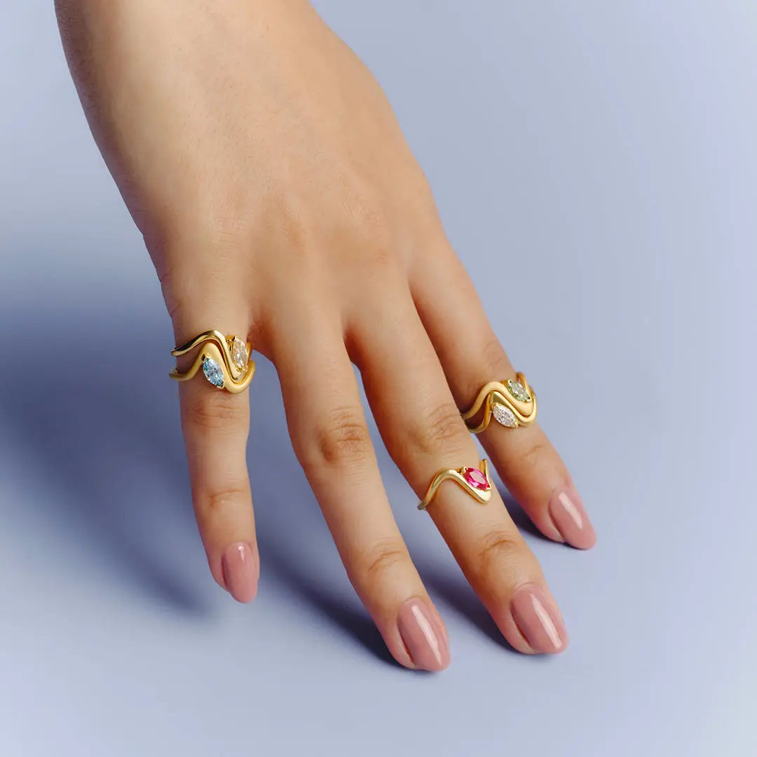 SORA White Lab Diamond Pinky Ring JAUR