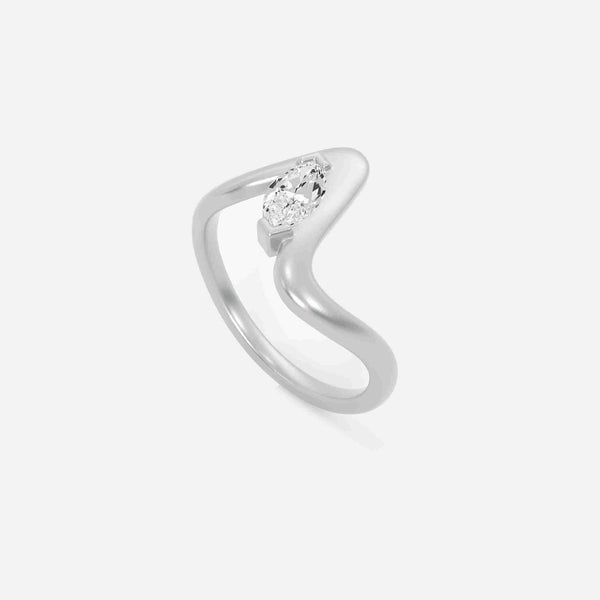 SORA White Lab Diamond Pinky Ring
