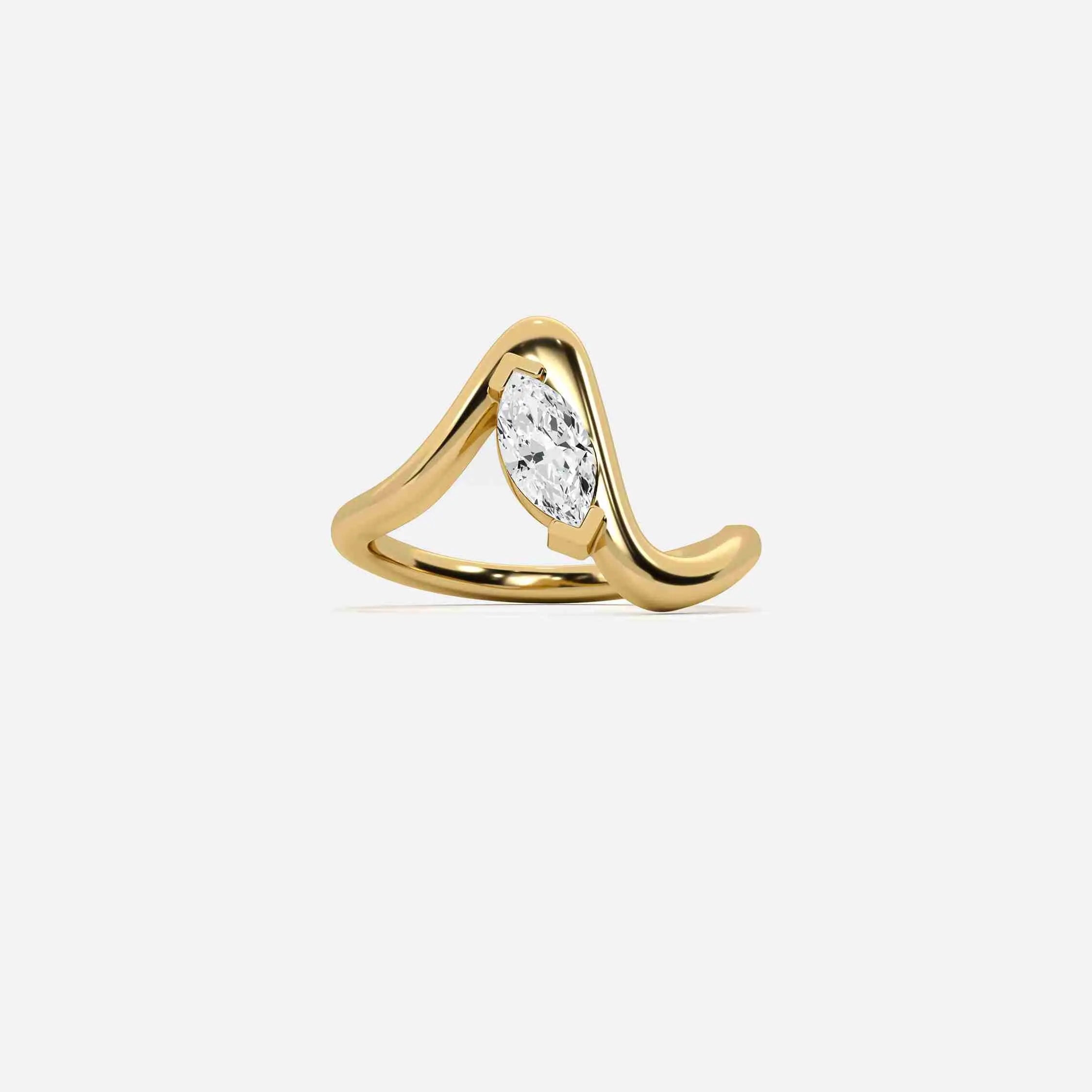 SORA White Lab Diamond Pinky Ring JAUR