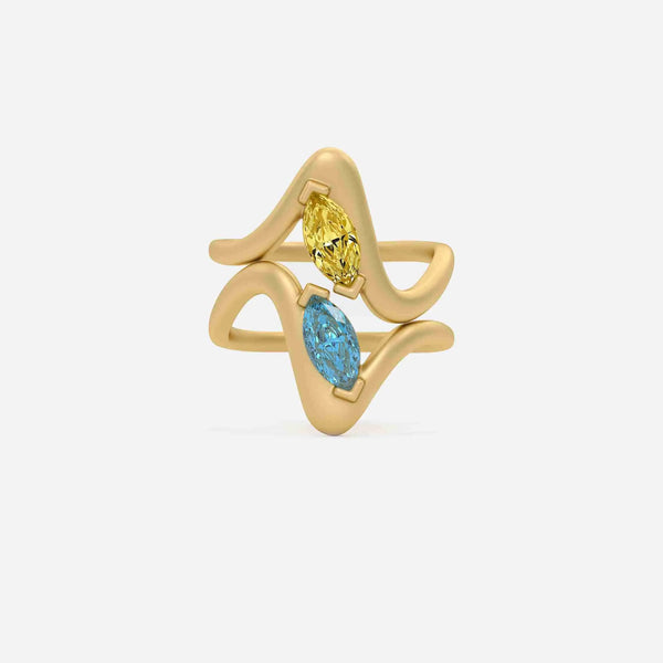 SORA Yellow Lab Diamond Pinky Ring JAUR