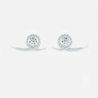 Lab Grown Diamond Snail Diamond Climber in White Gold – Pair View | JAUR