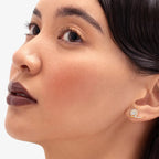Lab Grown Diamond Snail Diamond Climber in Yellow Gold – Pair View | JAUR