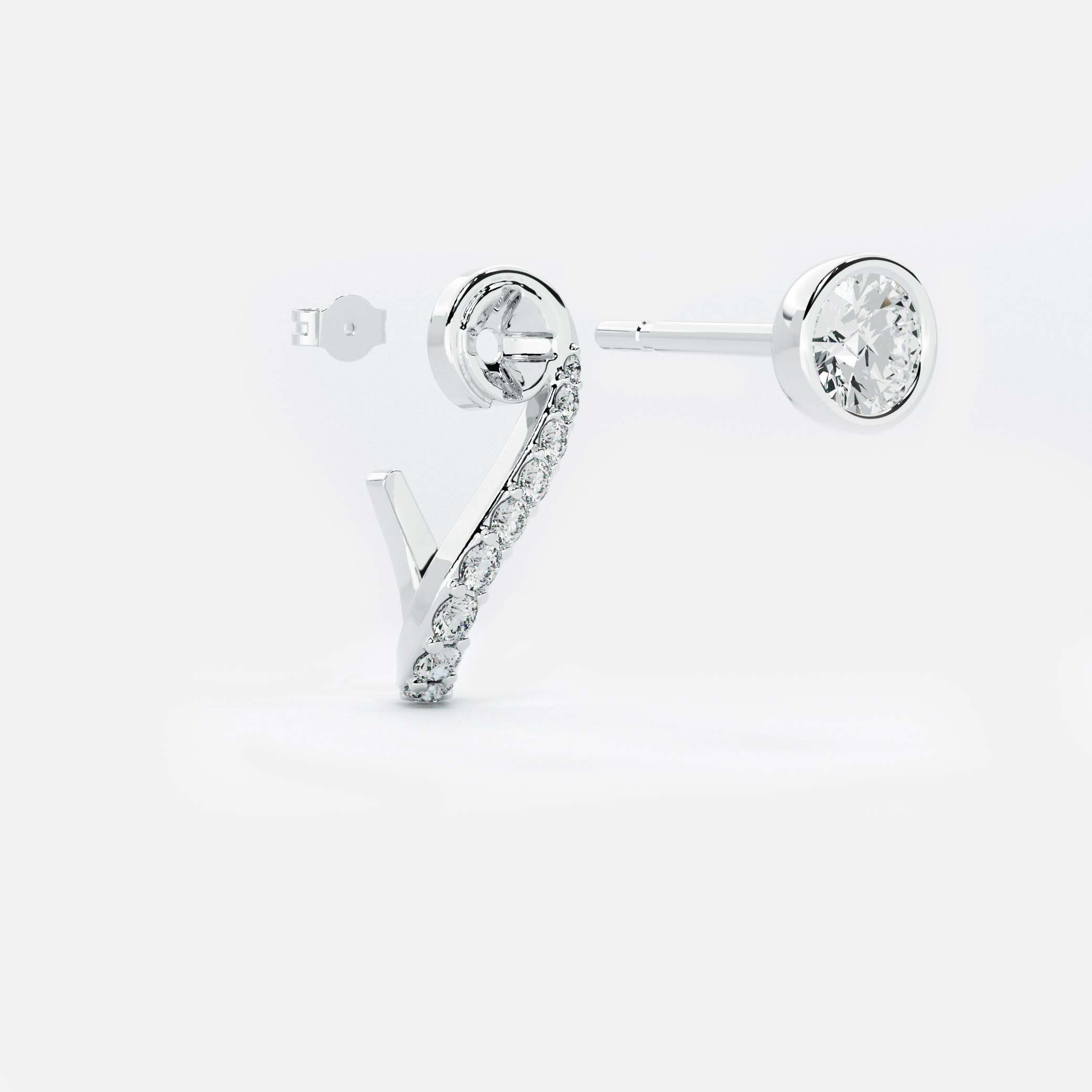 Trebble Clef Diamond Hoop - Round