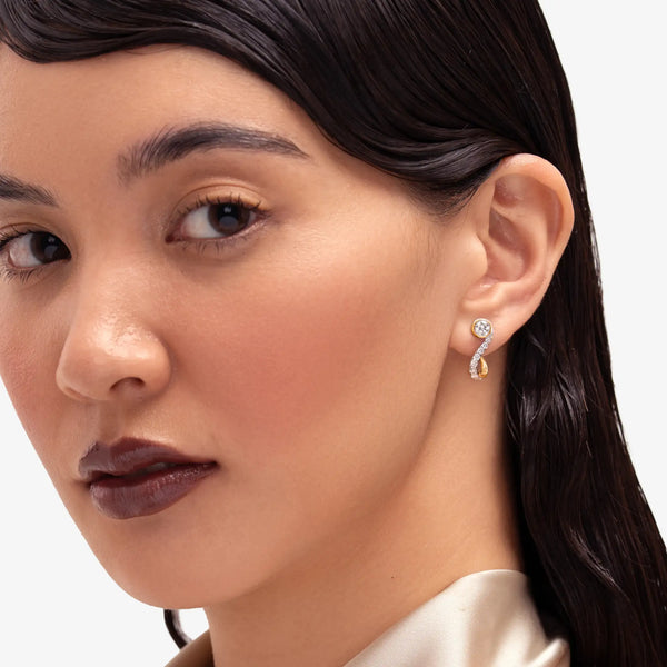 Trebble Clef Diamond Hoop - Round