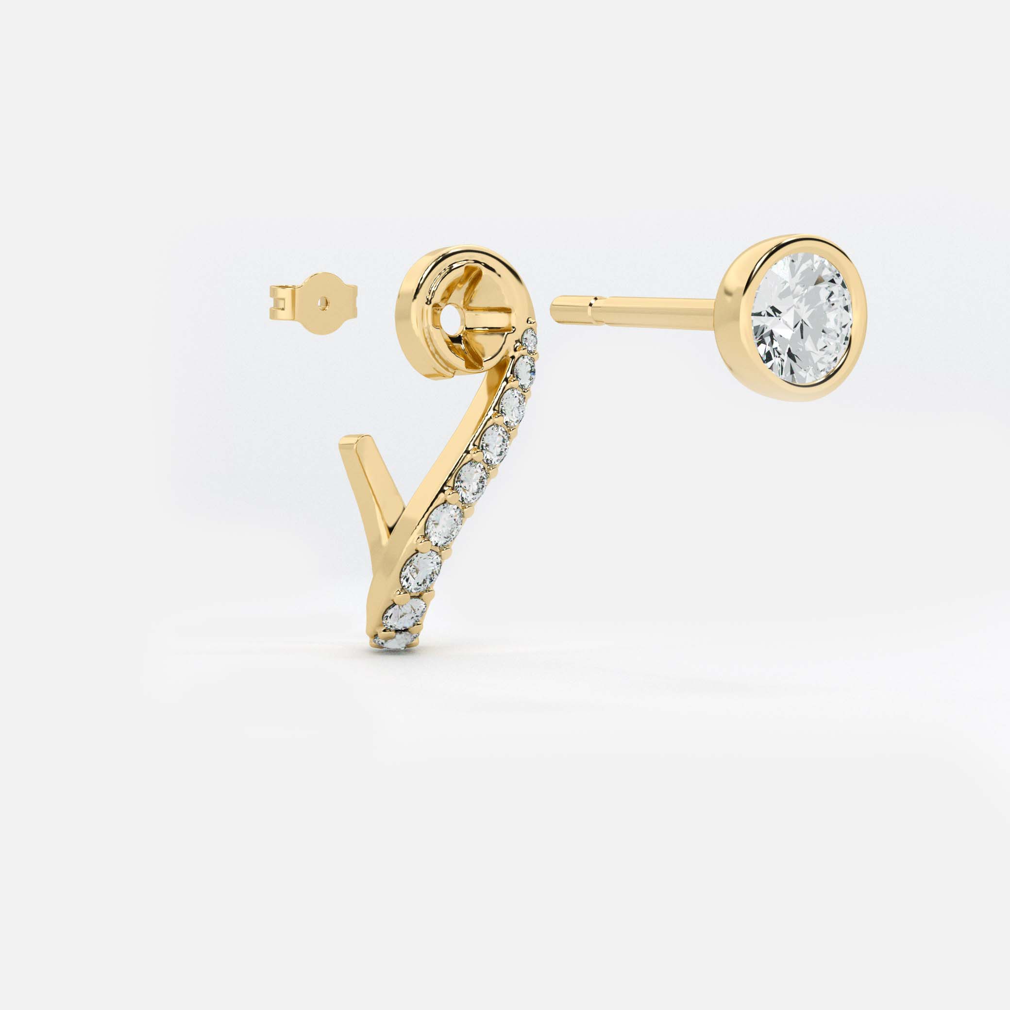 Trebble Clef Diamond Hoop - Round