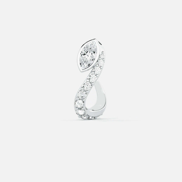 Marquise Treble Clef Diamond Hoop
