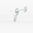 Marquise Treble Clef Diamond Hoop JAUR
