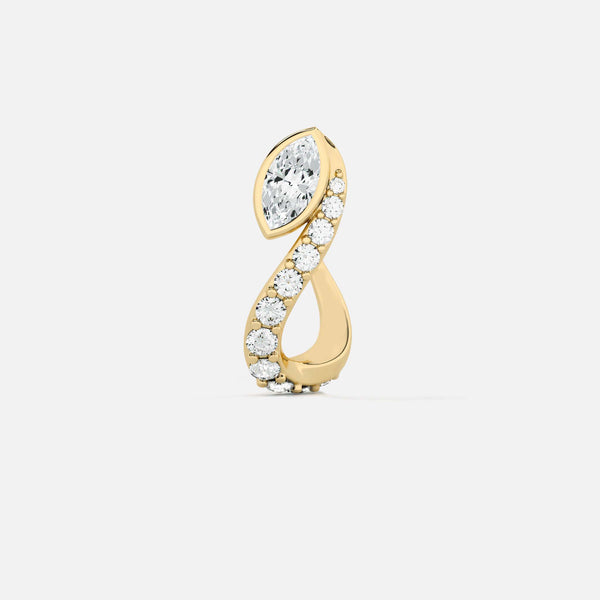 Marquise Treble Clef Diamond Hoop