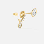 Marquise Treble Clef Diamond Hoop JAUR