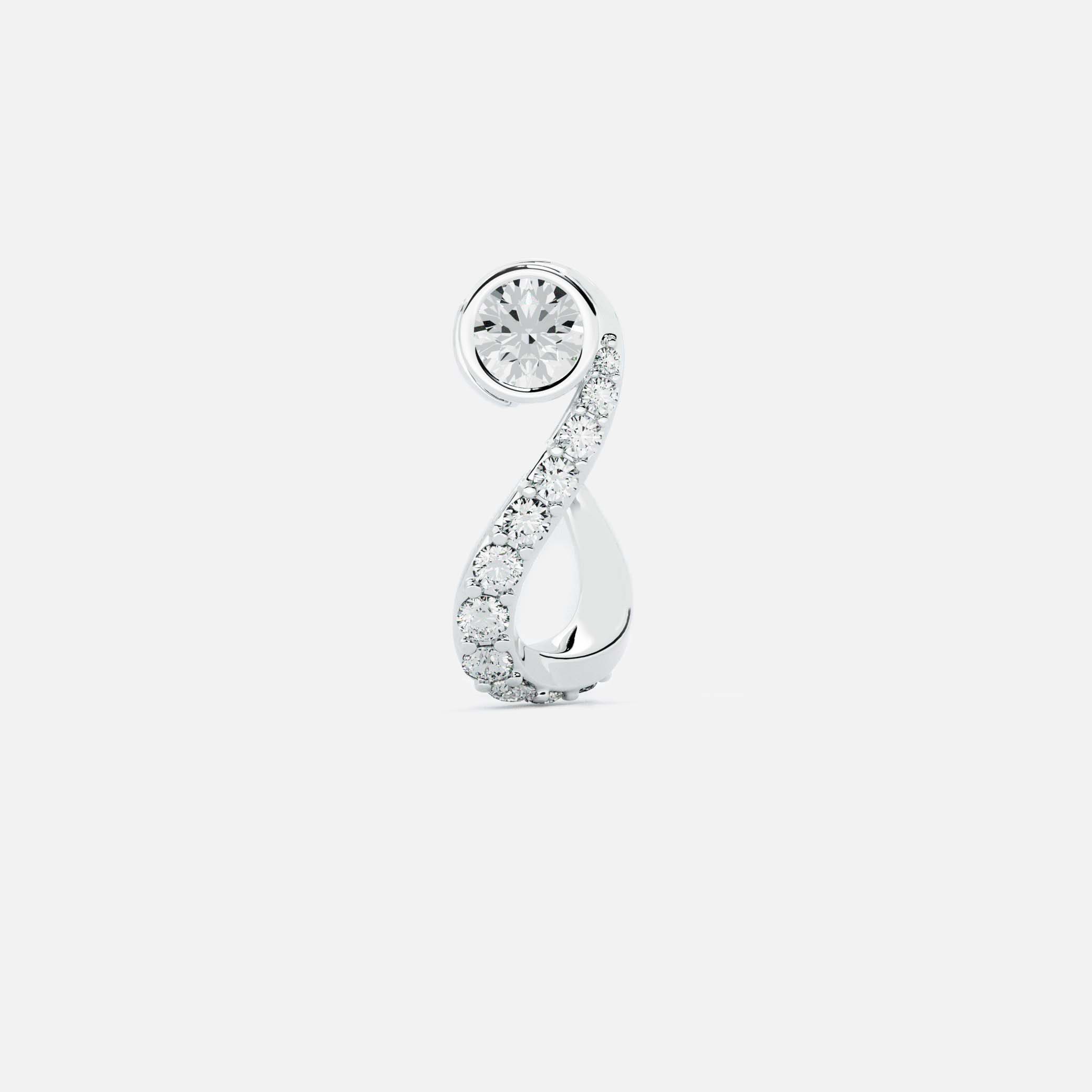 Round Treble Clef Diamond Hoop