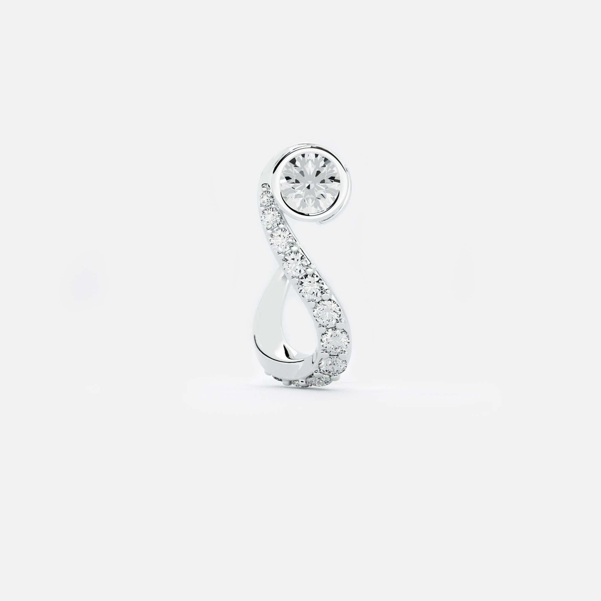 Round Treble Clef Diamond Hoop