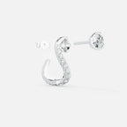 Round Treble Clef Diamond Hoop JAUR