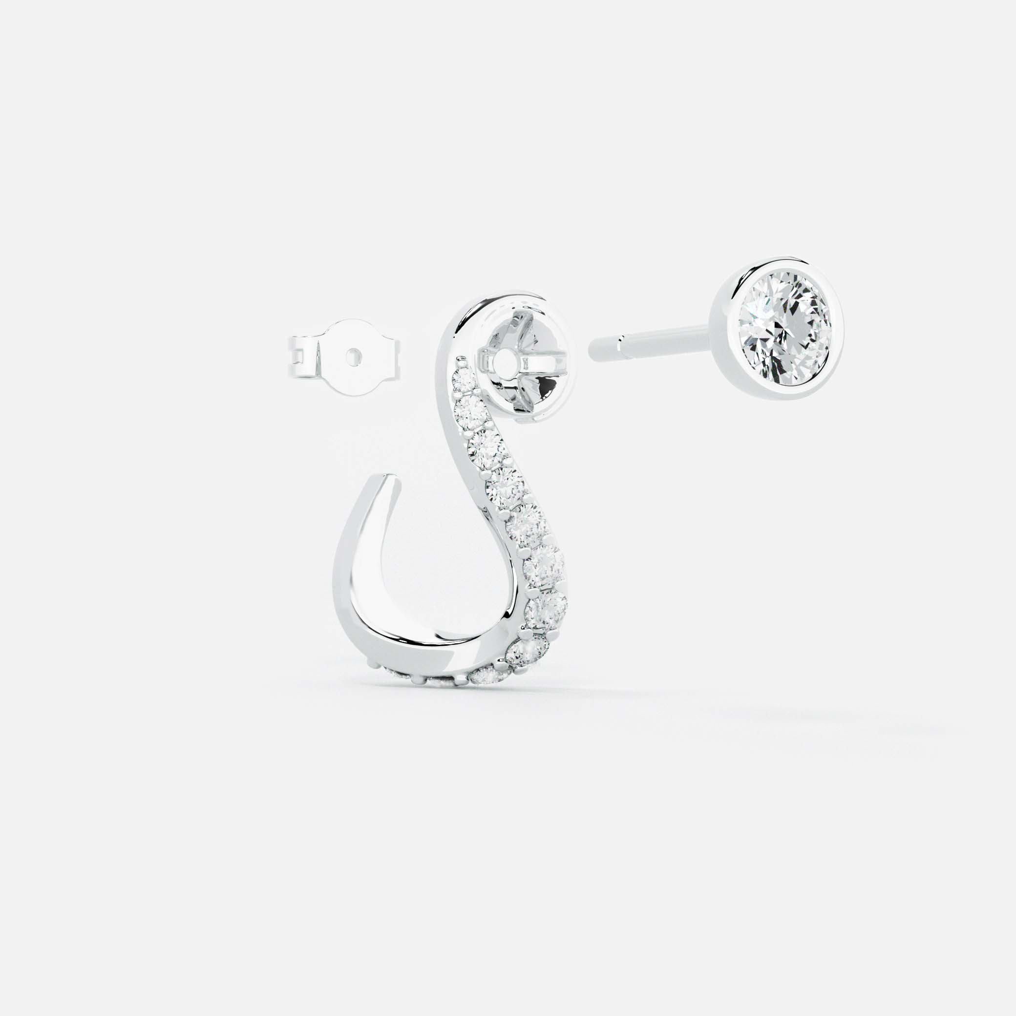Round Treble Clef Diamond Hoop