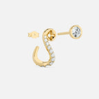 Round Treble Clef Diamond Hoop JAUR