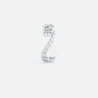 Round Treble Clef Diamond Hoop JAUR