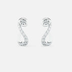 Round Treble Clef Diamond Hoop JAUR