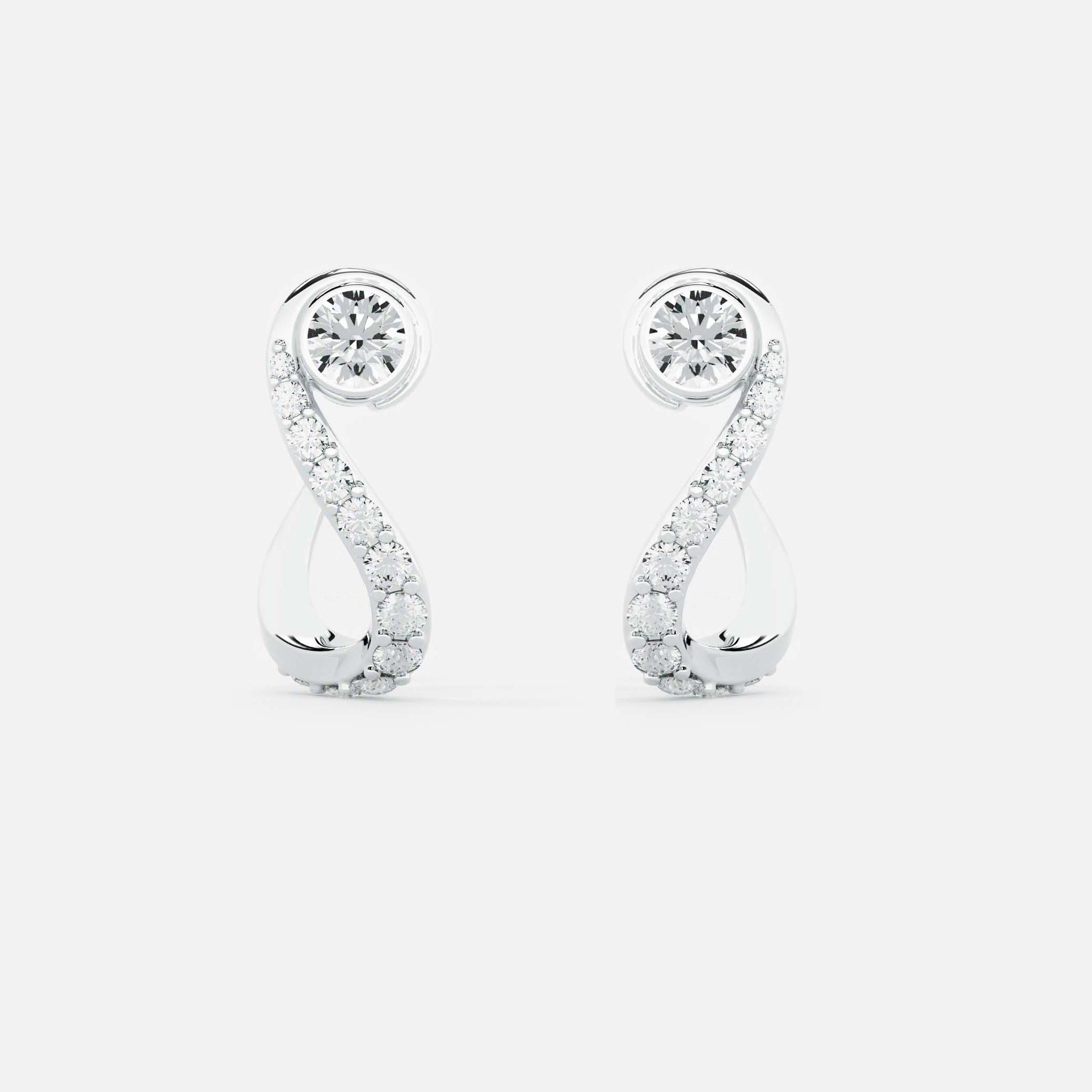 Round Treble Clef Diamond Hoop