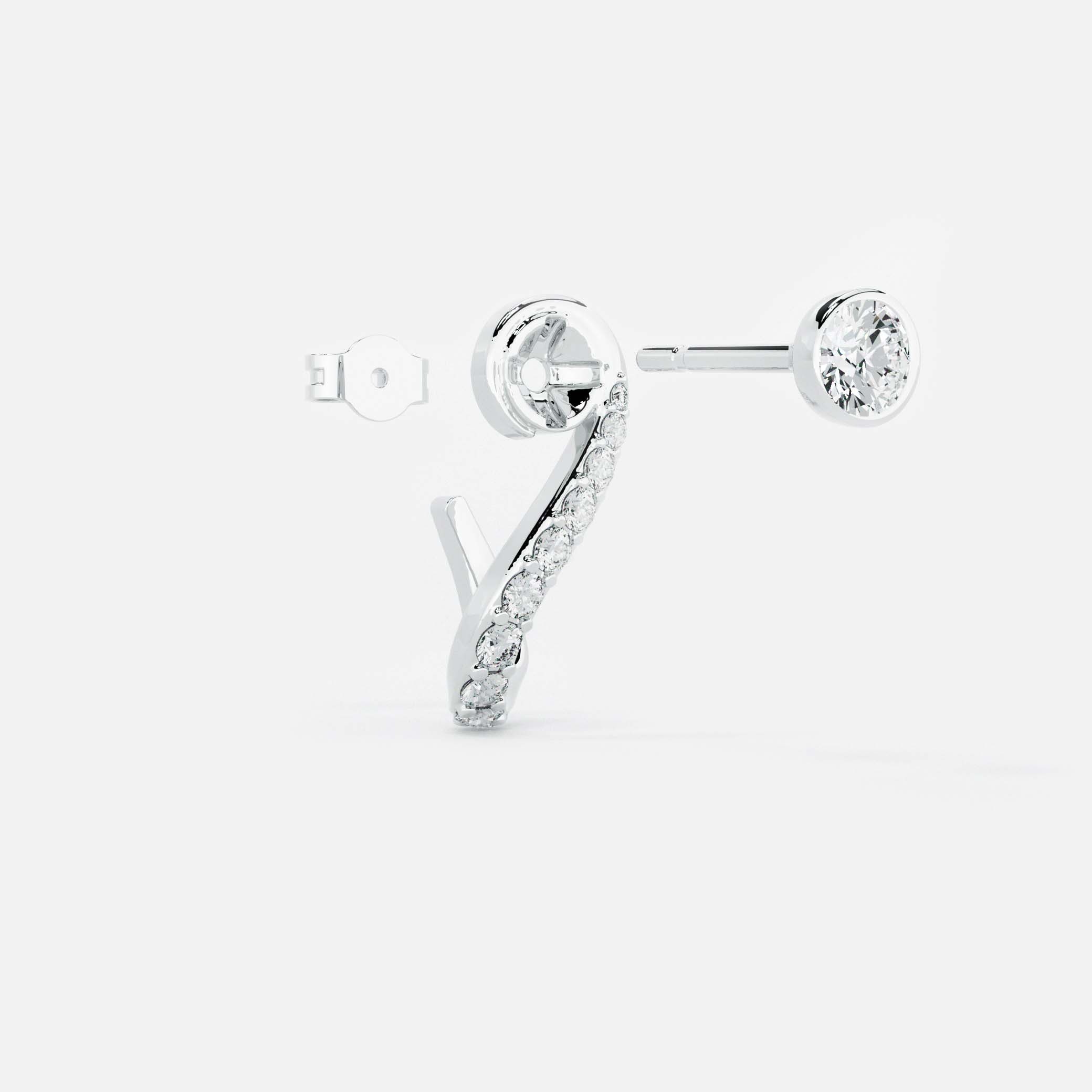 Round Treble Clef Diamond Hoop