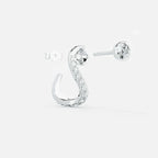 Round Treble Clef Diamond Hoop JAUR