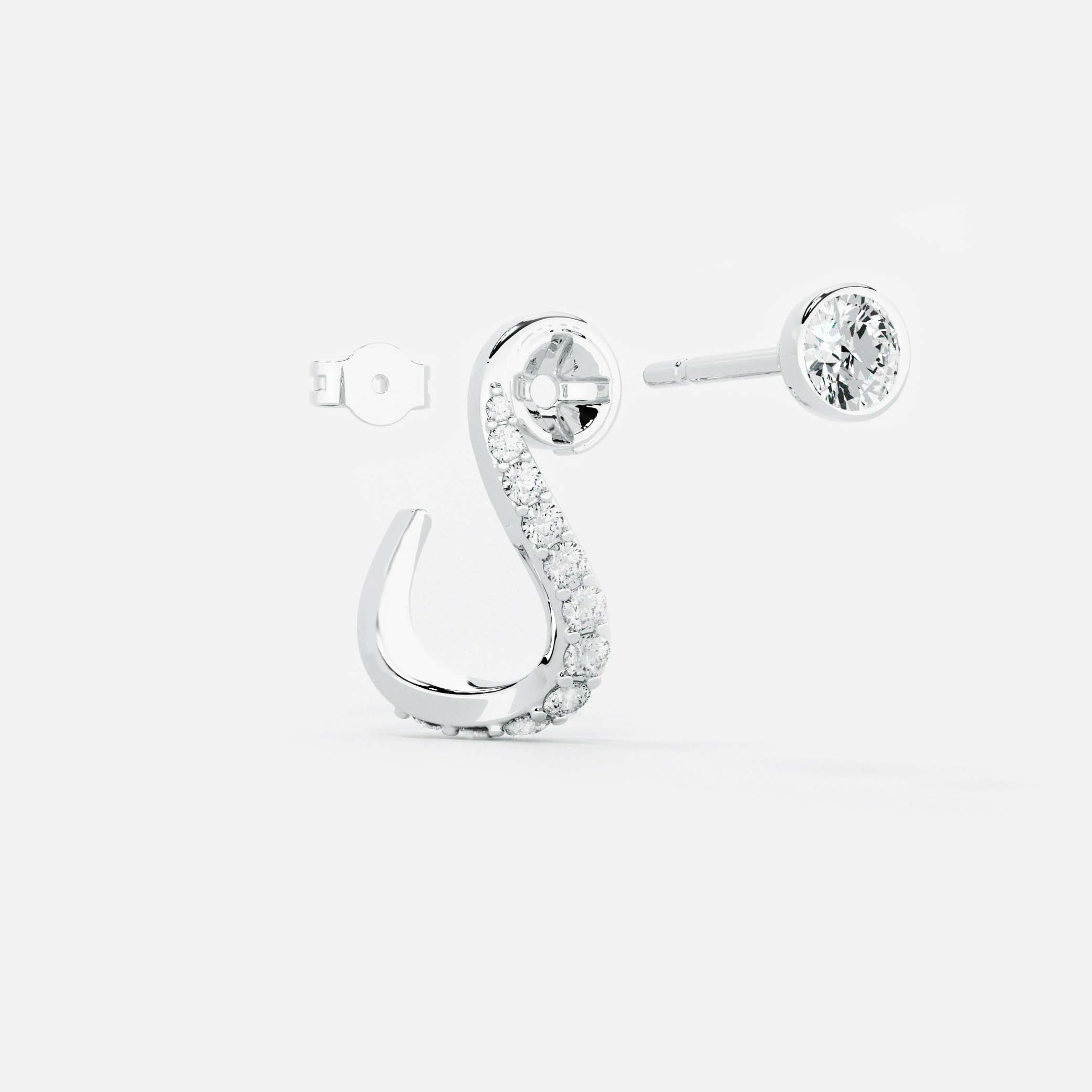 Round Treble Clef Diamond Hoop