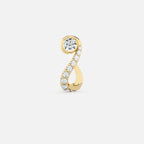 Round Treble Clef Diamond Hoop JAUR