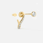 Round Treble Clef Diamond Hoop JAUR