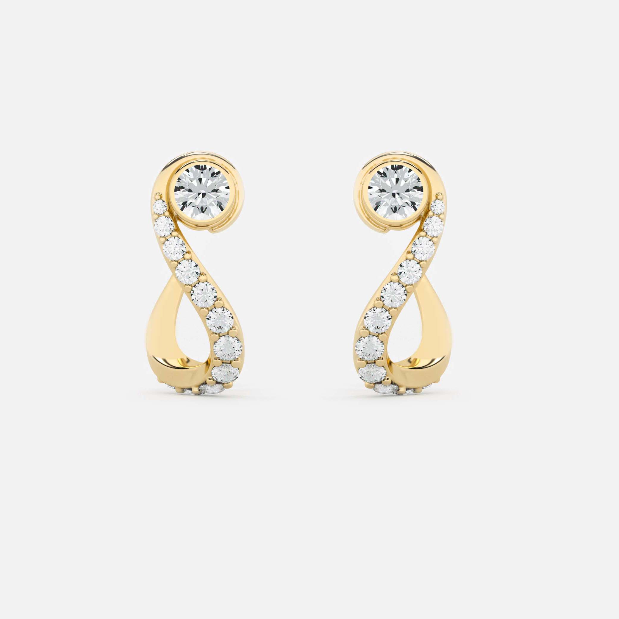 Round Treble Clef Diamond Hoop