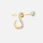 Round Treble Clef Diamond Hoop JAUR