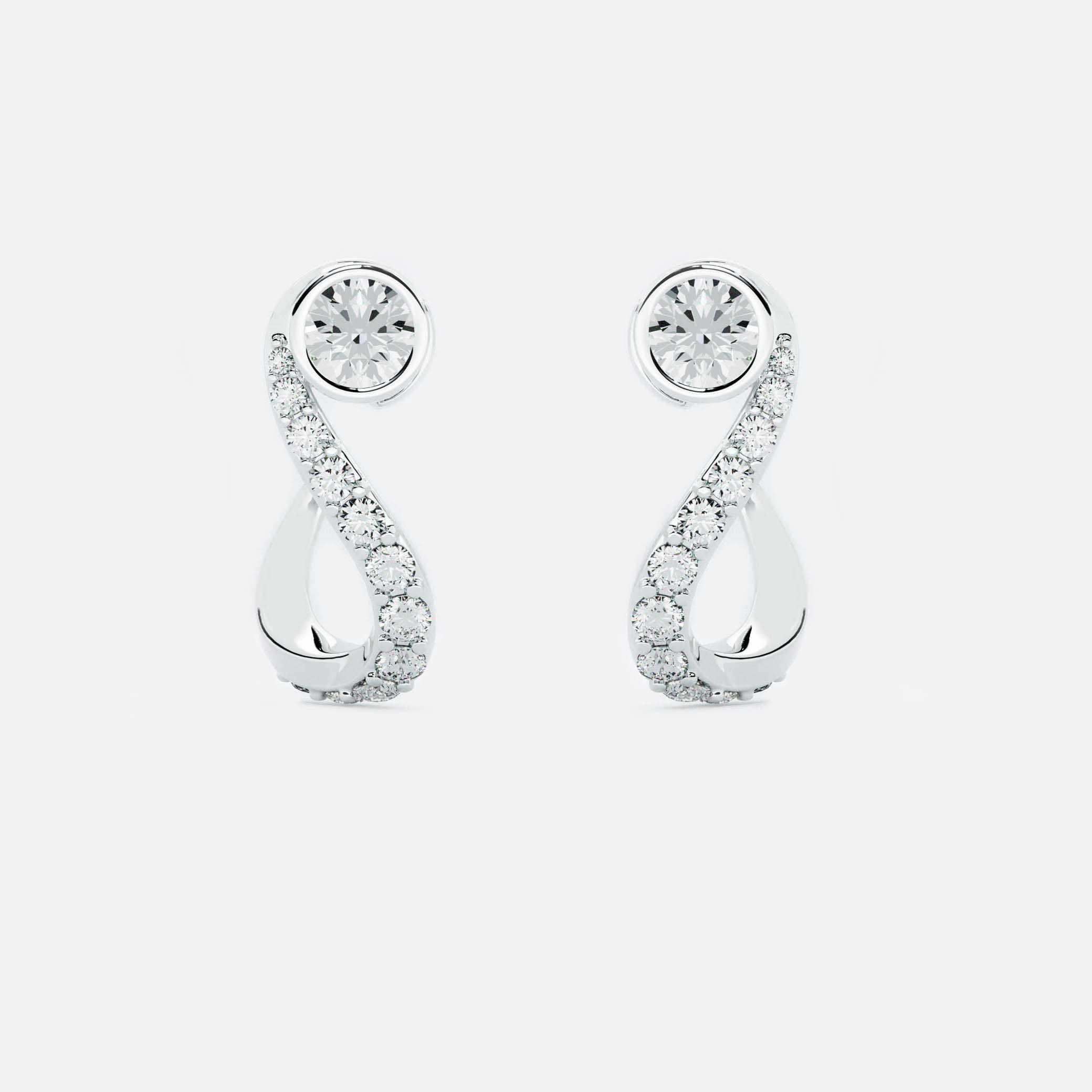 Round Treble Clef Diamond Hoop