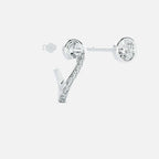 Round Treble Clef Diamond Hoop JAUR