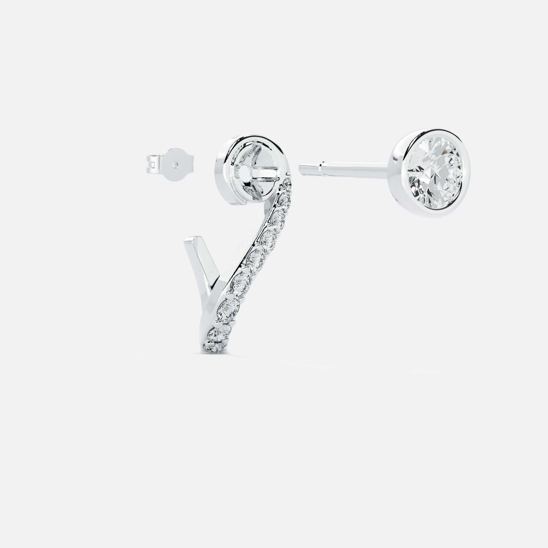 Round Treble Clef Diamond Hoop