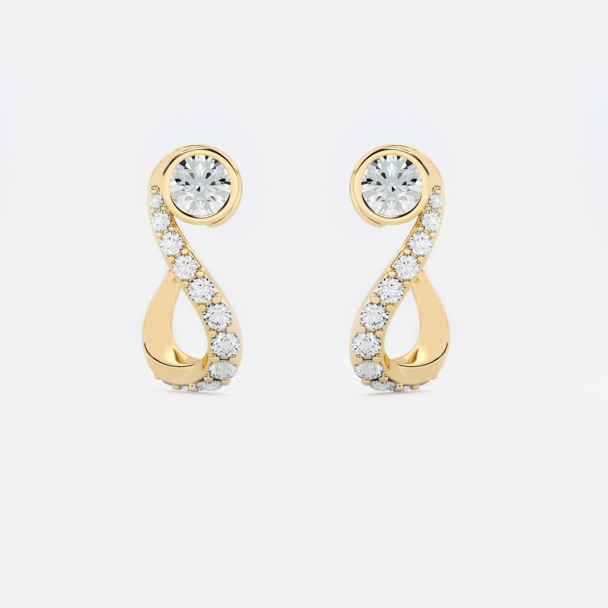 Round Treble Clef Diamond Hoop