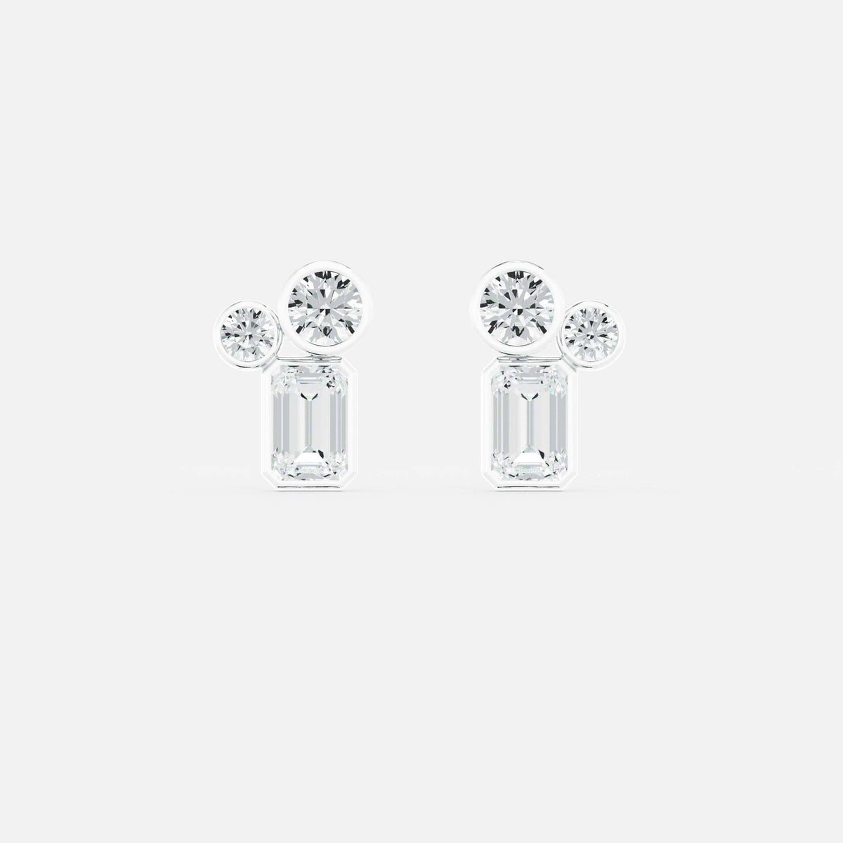 Two Round & Emerald Diamond Jacket JAUR