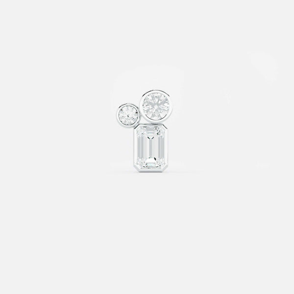 Two Round & Emerald Diamond Jacket JAUR