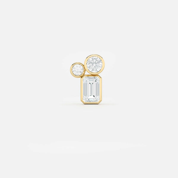 Two Round & Emerald Diamond Jacket JAUR