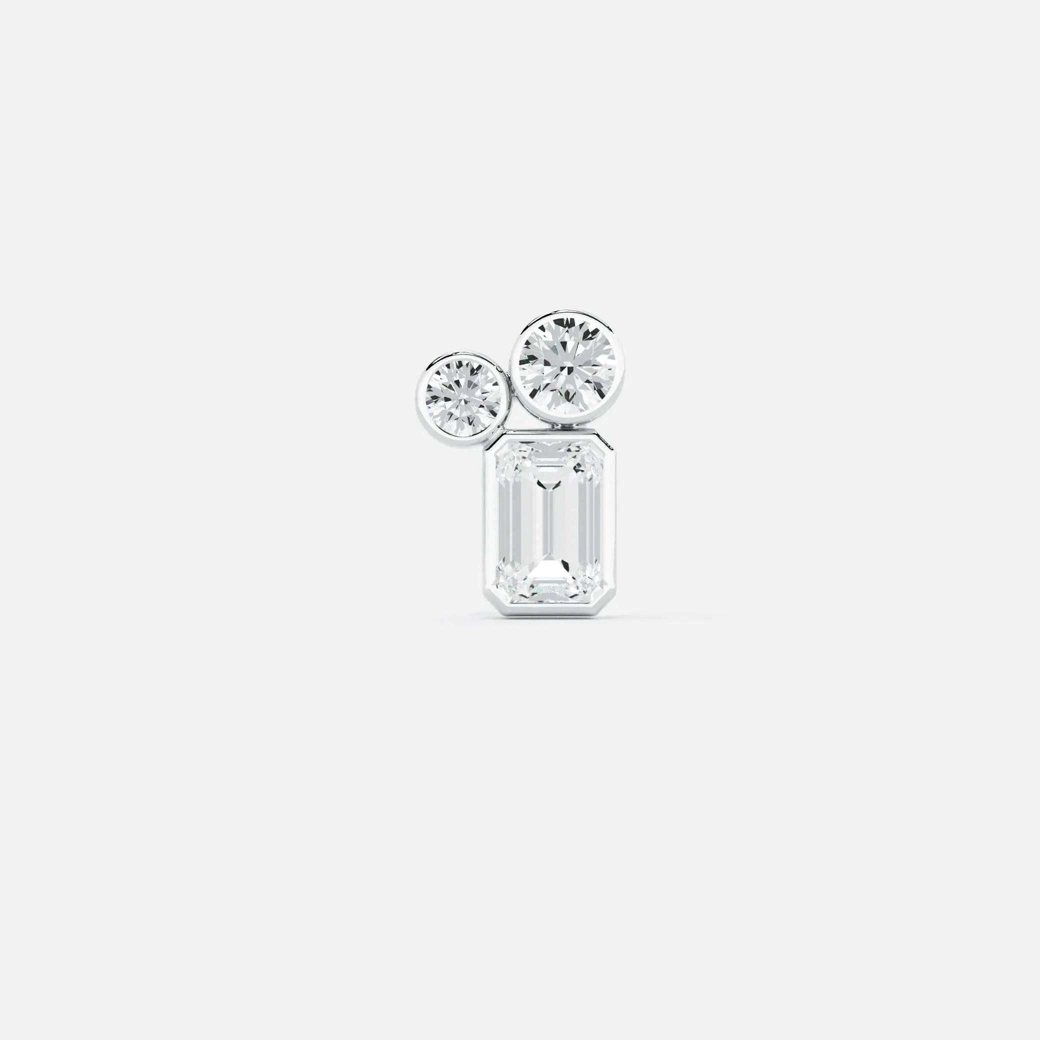 Two Round & Emerald Diamond Jacket JAUR